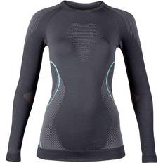 Sportswear Garment - Women Base Layer Sets UYN Evolutyon UW Long Sleeve Base Layer Women - Charcoal/White/Light Grey