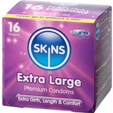 Latex Condoms Skins Extra Large 16-pack