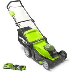 Greenworks Battery Powered Mowers Greenworks G40LM41K2X (2x2.0Ah) Battery Powered Mower