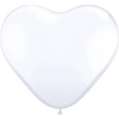 Folat White Heart Shaped Latex Balloons 12In 30cm 8 pieces