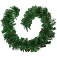 tectake Garlands Christmas with Spruce Cones Red/Green