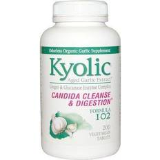 Kyolic Aged Garlic Extract Candida Cleanse and Digestion Formula 102 200 Vegetarian Tablets