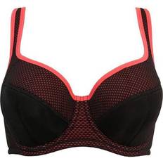 Tennis Bras Pour Moi Energy Reach Underwired Lightly Padded Sports Bra - Black/Coral