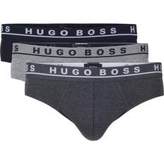 Hugo Boss Briefs Men's Underwear Hugo Boss Logo waistbands Stretch Cotton Briefs 3-pack - Open Grey