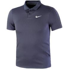 Nike Slim Polo Shirts Nike Court Dri-FIT ADV Slam Tennis Polo Shirt Men - Obsidian/Obsidian/White