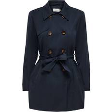 XXL Coats Only Valerie Double Breasted Trenchcoat - Blue/Night Sky