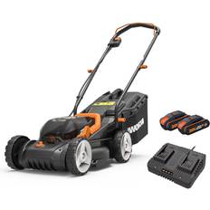With Collection Box - With Mulching Battery Powered Mowers Worx WG779E.2 (2x2.0Ah) Battery Powered Mower