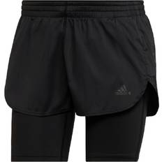 Adidas Women's Run Fast Two-in-One Shorts - Black