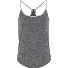 Tridri Yoga Vest Women - Black Melange/Silver Melange