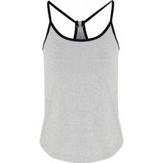 Tridri Yoga Vest Women - Silver Melange/Black