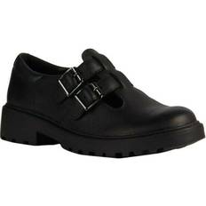 Geox Girl's Casey Leather School Shoes - Black