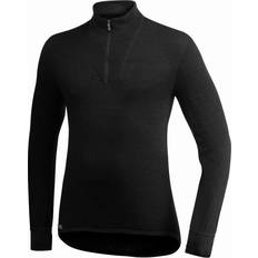 Unisex Base Layer Tops Woolpower Zip Turtleneck 200 Sweater Unisex - Black