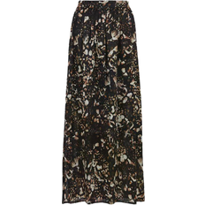 AllSaints Asta Kettu Linen-Silk Blend Skirt - Black