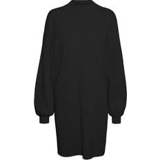 Vero Moda Nancy Funnel Neck Dress - Black