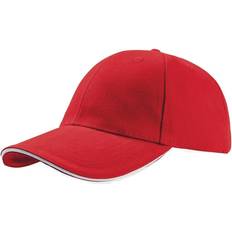 Atlantis Liberty Sandwich Heavy Brush 6 Panel Cap - Red