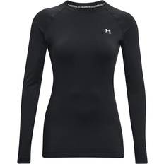 Sportswear Garment - Women Base Layers Under Armour ColdGear Authentics Crew Tops Women - Black/White