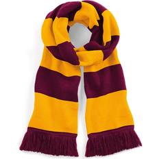 Men - Red Scarfs Beechfield Varsity Unisex Winter Scarf - Burgundy/Gold