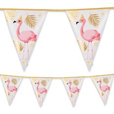 Boland Girlang med 10 fanor tropisk flamingo 30x20 cm