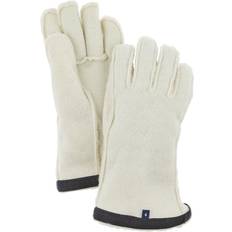 Hestra Heli Ski Wool Liner 5-Finger Gloves - Offwhite