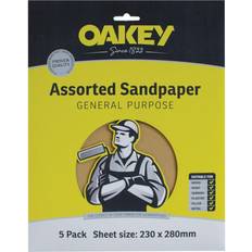 Oakey Glasspaper Sandpaper Medium Pack of 5