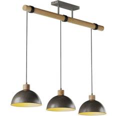 Lindby Holgar Green/Wood Pendant Lamp 107.5cm