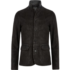 Men - Wool Jackets AllSaints Survey Leather Blazer - Anthracite Grey