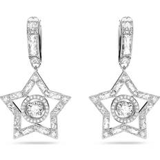 Swarovski Stella Hoop Earrings - Silver/Transparent