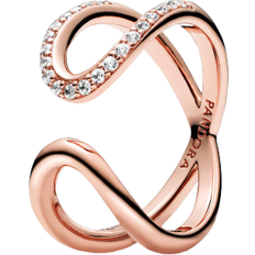 Pandaro Wrapped Open Infinity Ring - Rose Gold/Transparent