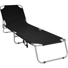 Charles Bentley Odyssey Folding Sun Lounger Black