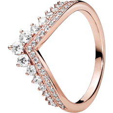 Pandora Princess Wishbone Ring - Rose Gold/Ttransparent