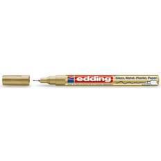 Edding 780 paint Markering permanent silver, gyllene pigmentbläck 0.8 mm (paket om 2)