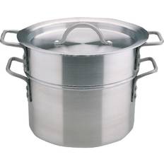 Aluminum Stockpots Vogue Double Boiler with lid 10 L 27.5 cm