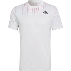 adidas Melbourne Tennis Freelift Printed T-shirt Men - White/Black/Legacy Burgundy