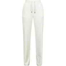 Juicy Couture S Trousers Juicy Couture Del Ray Classic Velour Pant - Cream