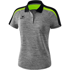 Erima Liga 2.0 Polo Shirt Women - Grey Marl/Black/Green Gecko