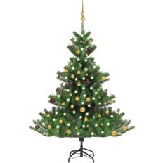 vidaXL Nordmann Fir LED & Ball Christmas Tree 150cm