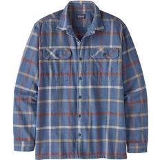 Patagonia L Shirts Patagonia Long Sleeved Organic Cotton Midweight Fjord Flannel Shirt - Brisk/Dolomite Blue