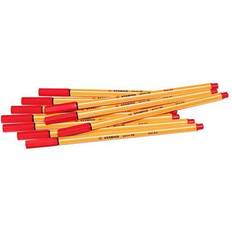 Red Fineliners Stabilo Fineliner Point 88 0.4mm Red 10-pack