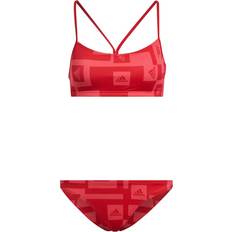 S Bikini Sets Adidas Women's Logo Graphic Bikini Set - Semi Turbo/Vivid Red