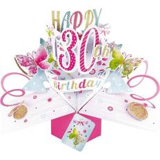 Birthdays Party Decorations Decor 30th Birthday Butterflies 3D Pop Up Card