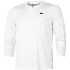 Slim Jumpers Nike Court Dri-FIT Advantage Half-Zip Long Sleeve Men - White/White/Black