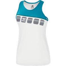 Football Tank Tops Erima 5-C Tank Top Women - White/Oriental Blue/Colonial Blue