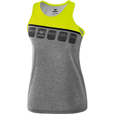 Erima Kid's 5-C Tank Top - Grey Marl/Lime Pop/Black