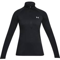 Under Armour Sportswear Garment - Women T-shirts & Tank Tops Under Armour Women's Tech 1/2 Zip - Black/Metallic Silver