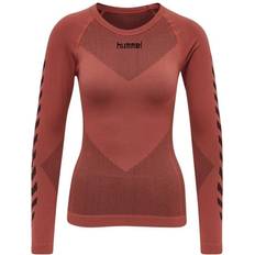 Hummel Sportswear Garment Base Layer Tops Hummel First Seamless Jersey L/S Women - Marsala