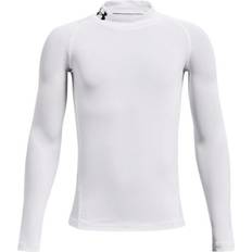 Under Armour HeatGear Mock Long Sleeve Kids - White/Black