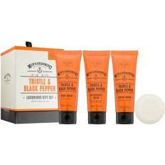 Scottish Fine Soaps Mens Grooming Thistle & Black Pepper Luxurious Gift Set 4-pack