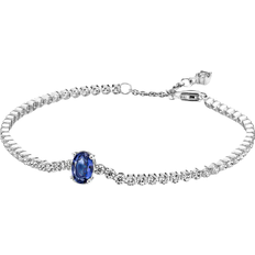 Pandora Sparkling Pavé Tennis Bracelet - Silver/Blue/Transparent