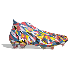 Adidas Predator Edge Geometric+ Firm Ground Cleats - Bright Blue/Team Yellow/Solar Red