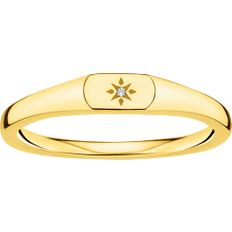 Thomas Sabo Charm Club Star Ring - Gold/Transparent